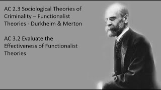 ACs 23 amp 32  Sociological Theories  Functionalism  Durkheim and Merton Updated 2022 [upl. by Scottie183]