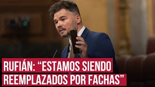 El discurso de Rufián sobre el racismo y la ultraderecha [upl. by Oirobil773]