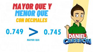 MAYOR Y MENOR QUE CON DECIMALES Super facil  Para principiantes [upl. by Adnolrehs]