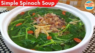 Easy Spinach Soup Recipe with Crispy Anchovies [upl. by Notfilc]