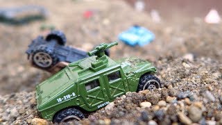 Invasion of US Military Base Camp Tank Helicopter Jet Planes  Toy Unboxing and Play [upl. by Leighland904]