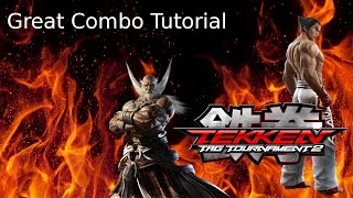 TTT2 Jinpachi and Kuzuya Great Combo Tutorial [upl. by Lonna]