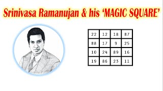 ‘MAGIC SQUARE’ of Srinivasan Ramanujan [upl. by Jordon]