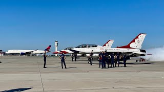 Air Force Thunderbirds Land at World’s Busiest Airport [upl. by Brigit]