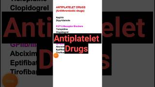 Antiplatelet drugs pharmacology  Antiplatelet medicine [upl. by Gregoire634]