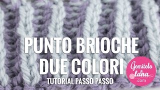 🌸 PUNTO BRIOCHE DUE COLORI  ITALIANO [upl. by Oribel998]