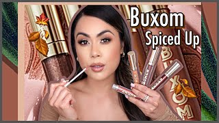 Buxom Spiced Up Full On Plumping Lip Gloss Collection Swatch and Review [upl. by Afaw]