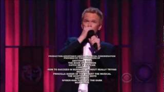 Neil Patrick Harris Closing Rap Tony Awards 2011 [upl. by Crosley]