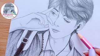 How to draw A Handsome Boy  Step by Step  Pencil Sketch for beginners  yakışıklı çocuk çizimi [upl. by Onaicram]