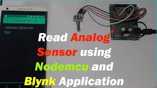 Nodemcu ESP8266 Analog Sensor Monitoring using Blynk Application [upl. by Backler]