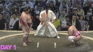 Day 1  Nagoya Grand Sumo Tournament [upl. by Inverson]