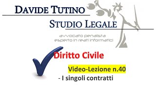 I singoli contratti  lezione sostituita dalla 401 [upl. by Ecirb454]