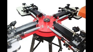 4 Color 4 Station Screen Printing Machine With X amp Y Micro [upl. by Revkah]