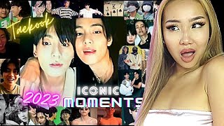 Taekook ICONIC Moments in 2023 that will Comfort you  REACTION [upl. by Llenrrad]