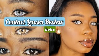 Colored Contacts Review for Dark Brown Eyes  Icoice [upl. by Zachar]