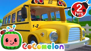 🚍 Wheels on the Bus KARAOKE 🚍 2 HOURS OF CoComelon  Sing Along With Me  Moonbug Kids Songs [upl. by Suertemed930]