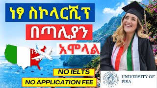 🔴 ወደ ጣሊያን ነፃ ስኮላርሺፕ አሞላል  How to apply Fully Funded Scholarship  Study In Italy  No IELTS [upl. by Rhynd294]