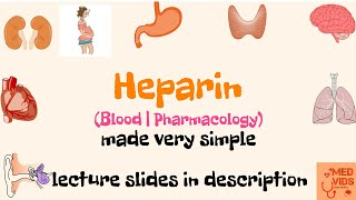 Heparin  Anticoagulant  Blood  Pharmacology  Med Vids made simple [upl. by Wilkens]