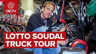 Lotto Soudal Team Mechanics Truck Tour  Behind The Scenes At The Giro dItalia 2019 [upl. by Yobybab596]