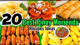 Top 20 Pinoy Merienda Filipino Best Everyday Snack Recipes Ideas [upl. by Retsevlis]