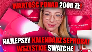 SEPHORA FAVORITES KALENDARZ ADWENTOWY 2024  SWATCHE UNBOXING [upl. by Amsirhc]