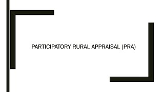 Participatory Rural Appraisal PRA toolsCommunication and Extension [upl. by Auqinahs]