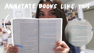 HOW I ANNOTATE MY BOOKS  annotating supplies how I tab  more [upl. by Atteselrahc]