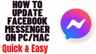 how to update facebook messenger on pcmac [upl. by Erised]