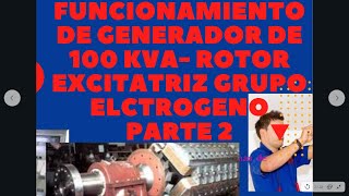 funcionamiento de un generador de 100 kva grupo electrogeno excitatriz [upl. by Aliab299]