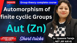 AutZn Automorphism of finite cyclic Groups AutZ6 [upl. by Daffie]