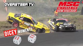 Dicey Moments Drift Compilation  Crashes from 2023 MSC Challenge NZ Round 1 [upl. by Aramad]