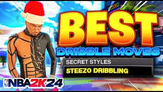 THE 1 STEEZO GLITCHY EYESO DRIBBLE SIGS FOR BUILDS ABOVE 65 IN NBA 2K24 FULL BREAKDOWN [upl. by Elleirol]