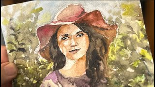 Watercolor Painting The Garden Woman [upl. by Gabrielli]