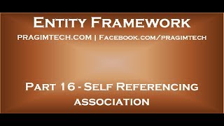 Part 16 Self referencing association in entity framework [upl. by Isla834]