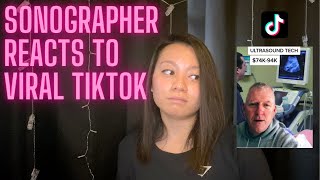 Sonographer reacts to VIRAL ultrasound tech TikTok video [upl. by Raynold]