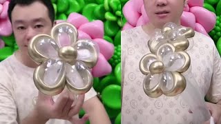 How to Make a Balloon Flower  Balloon Craft Ideas [upl. by Elrae258]