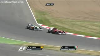 ALONSO ALL OVERTAKES 2010 [upl. by Rehposirhc]