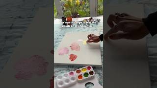 Finger Painting 🤭 art acrylicpaint artshorts poppy artwork artist artoftheday [upl. by Annoek60]