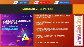 Deneyap Teknoloji Atölyeleri Profil Onaylatma Nakil Talebi Girme Yedekler ve Şifre Gelmeyenler İçin [upl. by Hallutama]