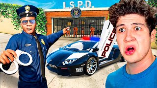 CONVERTÍ la CASA de FRANKLIN en una COMISARÍA en GTA 5 🏡👮‍♂️ Mods [upl. by Norted]