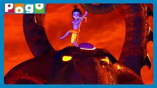 Little Krishna 🪈 Kalia Naag ka sar bana Dance Floor🕺  Full Episode ✨ Cartoon for Kids  POGO [upl. by Nadual191]