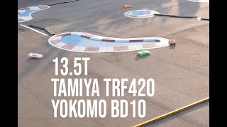 20200129 135T TAMIYA TRF420 VS YOKOMO BD10 4K [upl. by Darya]