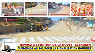 🦺 ELENGESA TRAVAUX DE FINITION DE LA ROUTE MARQUAGE AU SOL POUR LA SIGNALISATION ROUTIÈRE Suivez [upl. by Auoy823]