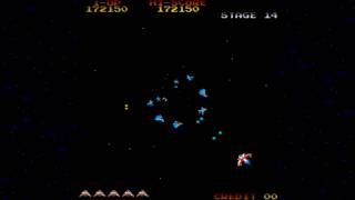 HD Gyruss Stage 12 to 15 Jupiter 1983 Konami Mame Retro Arcade Games [upl. by Weinstock]