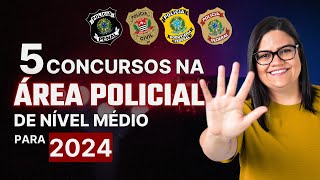 Concursos de nível médio em 2024  Área Policial [upl. by Kerek]