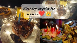 Celebrating my Mans👑 birthday  simple and romantic surprise🐒 [upl. by Eilrahs619]