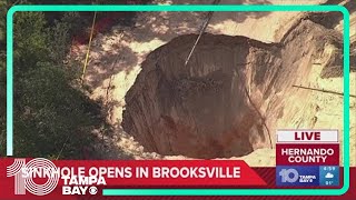 Large hole opens in Hernando County [upl. by Ogilvy521]