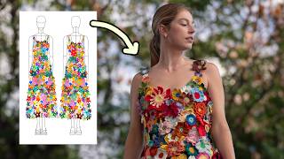 i made a dress out of 700 crocheted flowers part 3 [upl. by Augustus]