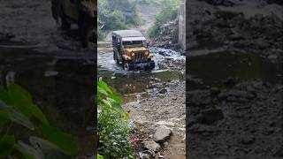 Mahindra jeep river crossing mamalakandam mahindra jeep offroad idukki kerala shortsvideo [upl. by Erina]