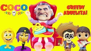 Greedy Abuelita Disneys COCO Greedy Granny Game Toy Surprises [upl. by Reinar]